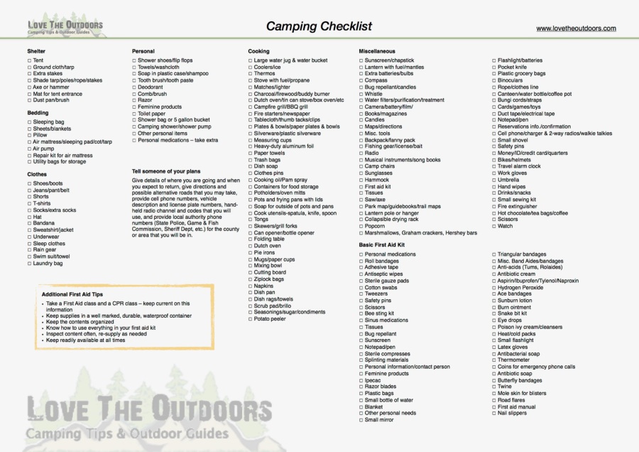 acadia-camper-rentals-camping-checklist
